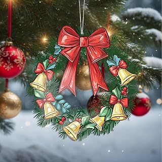 Hanging Christmas Ornaments Garland, Handmade Christmas Tree Ornaments, Car and Home Decor, Christmas Gifts, Acrylic Decor for Crafts, Christmas Ideas