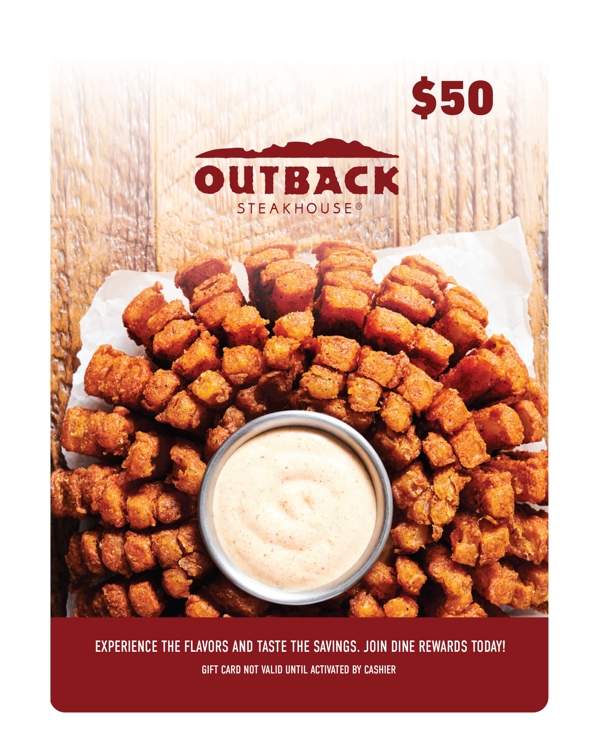 Outback Steakhouse Physical Gift Card | $50
