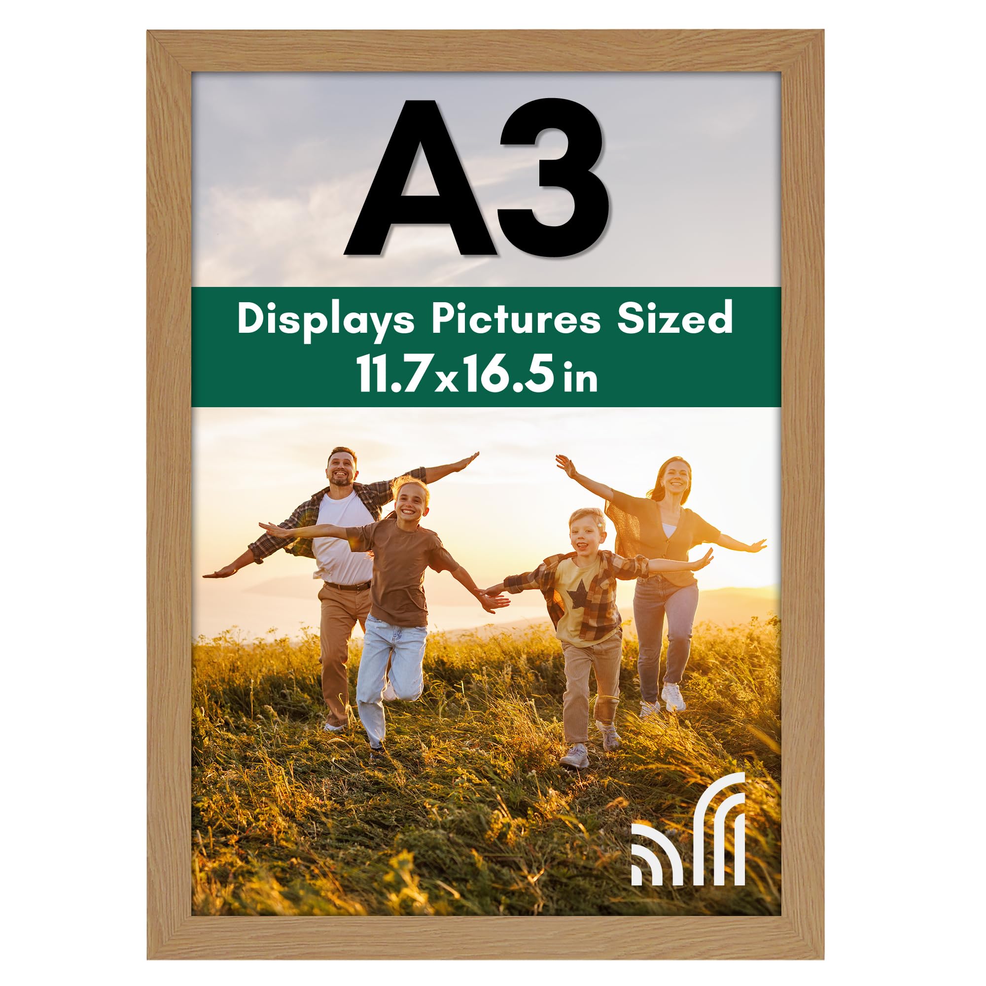 Americanflat A3 Picture Frame - Engineered Wood - Dark Oak