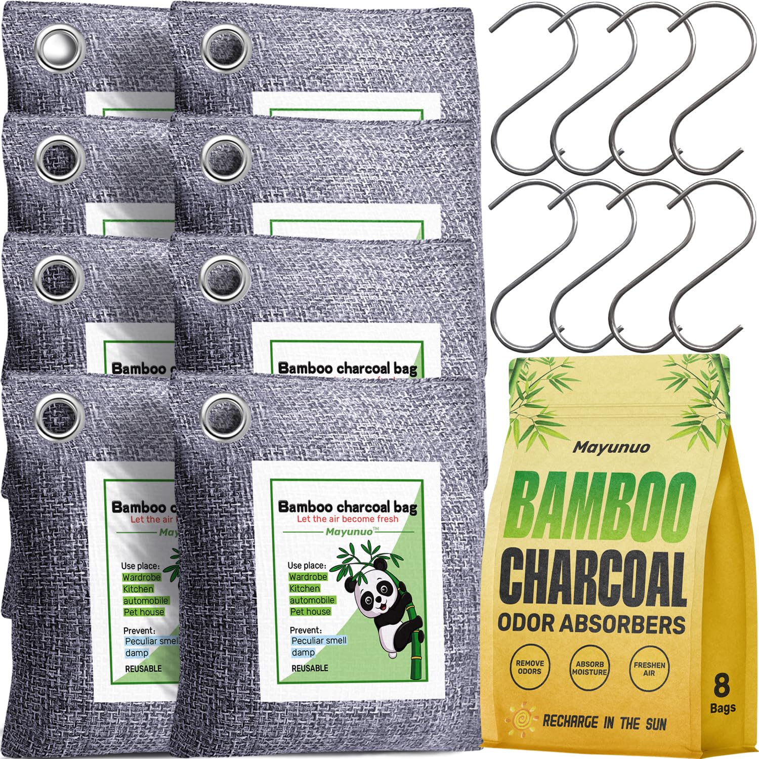 Activated Charcoal Odor Absorber Deodorizer Odor Eliminator for Strong Odor | Ho