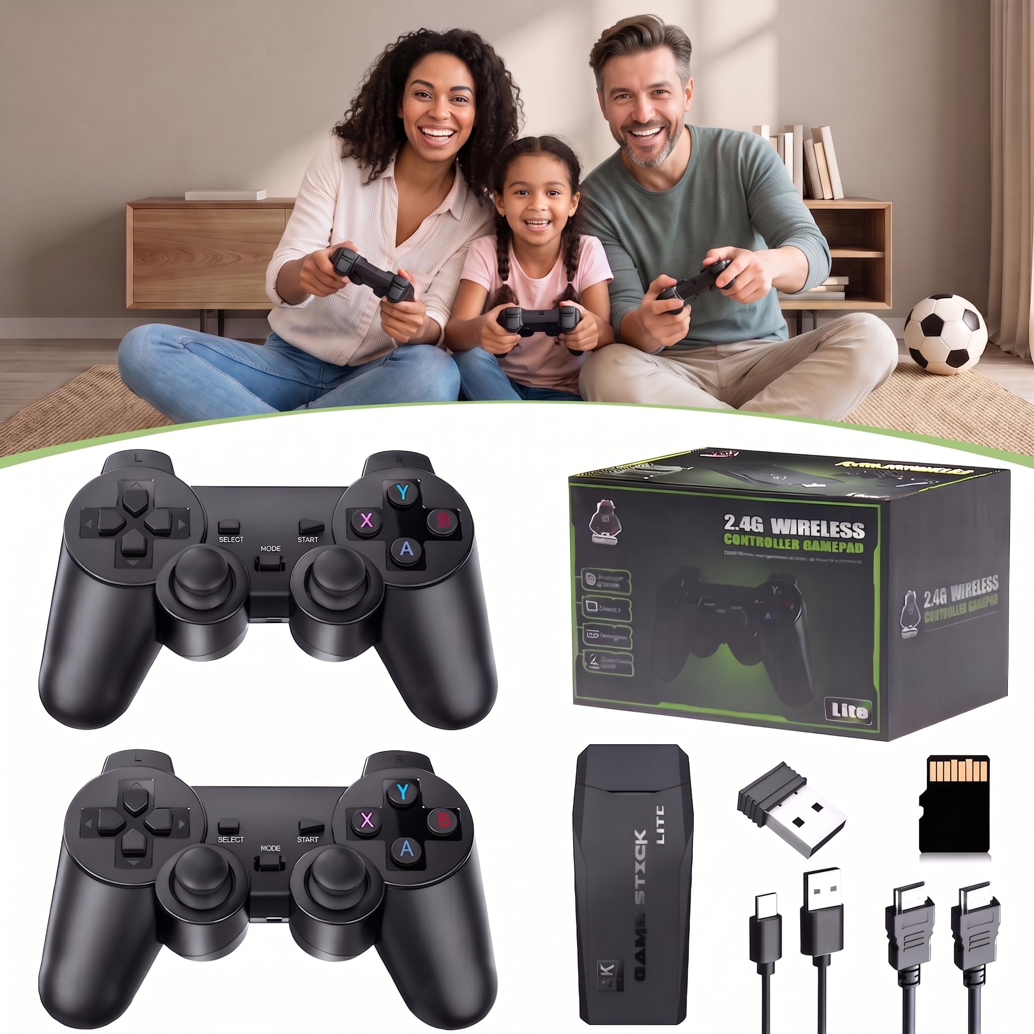 2026 Newest Retro Game Console with 20000+ Games | HDMI plug-and-play with 2.4G 
