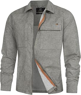 Indicode Men INEuron Shirt | Long Sleeve Shirt with Zip