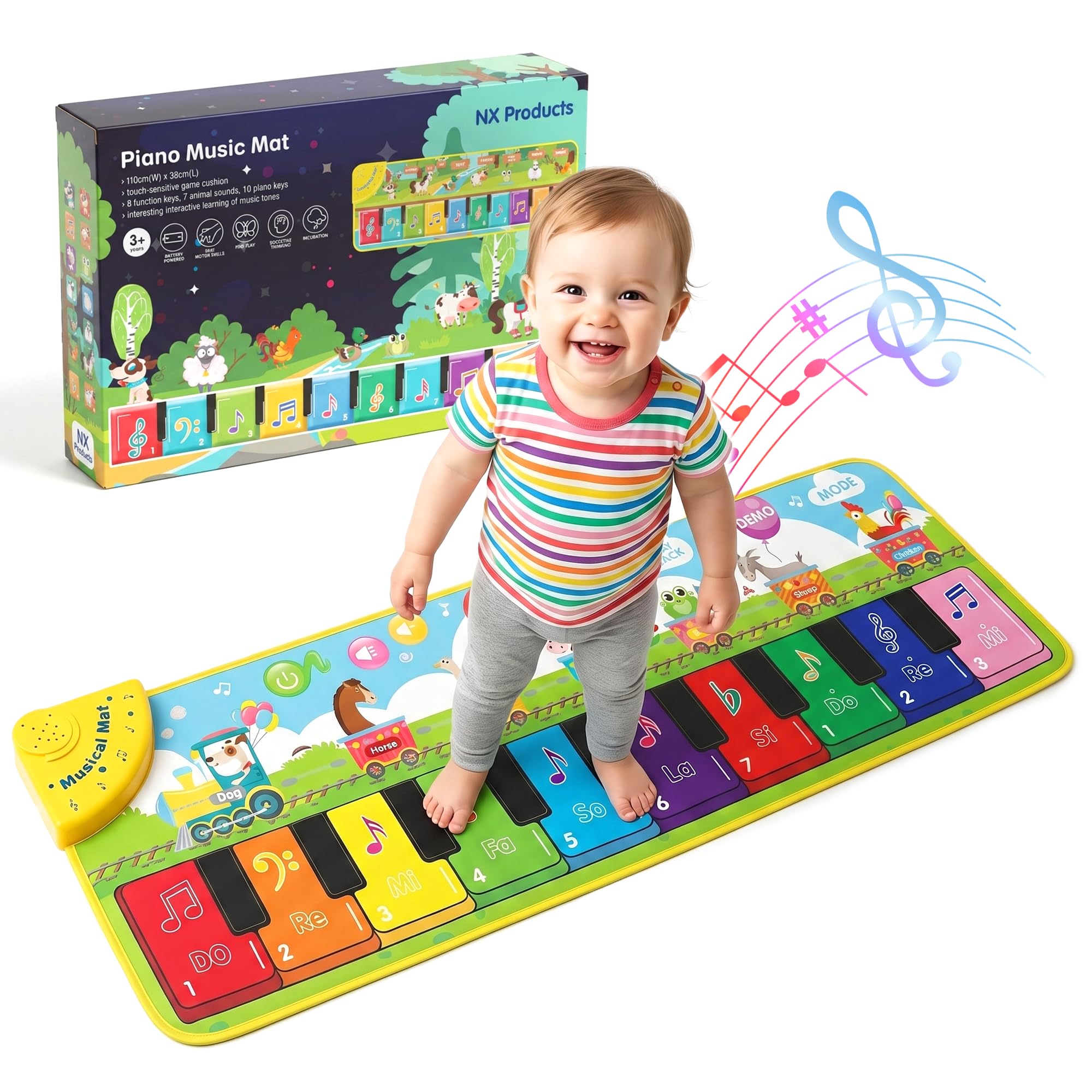 Kids Piano Mat, Baby Musical Play Mat for Floor Large Keyboard Piano Mat | Dance