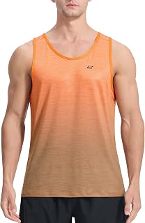 EZRUN Men's Tank Tops Quick Dry Workout Gym Sleeveless Shirts Summer Running Athletic Swim Shirts