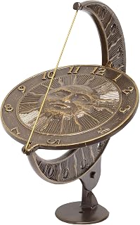 Whitehall Products Sun and Moon Sundial, French Bronze