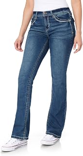WallFlower Women's Straight Instastretch Legendary Classic Jeans with Boot Cut