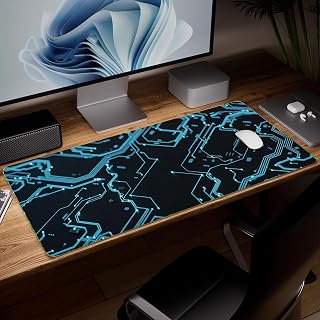 Minimalist Leather Desk Mat, Colorful Art Mouse Pad, Large Gaming Mouse Pad for Computer Keyboard, Protection and Waterproof Desk Cover