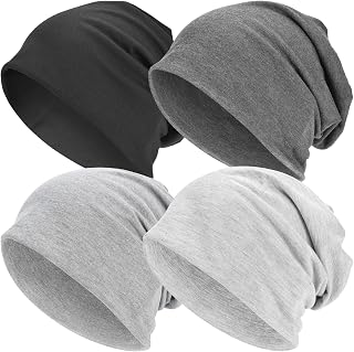 EINSKEY Slouchy Beanie for Men Women, Cotton Multipurpose Daily Headwear | Lightweight Thin Oversize Skull Cap, Chemo Headwear & Night Sleeping Hat for Summer & Winter