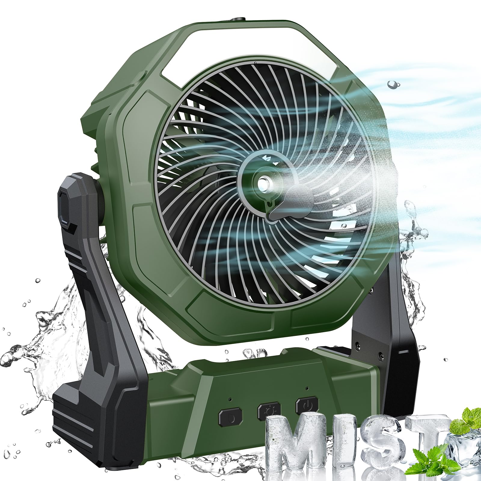 Ausic Portable Misting Fan for Outdoor Cooling, [8-35Hrs] Battery Powered Mist F