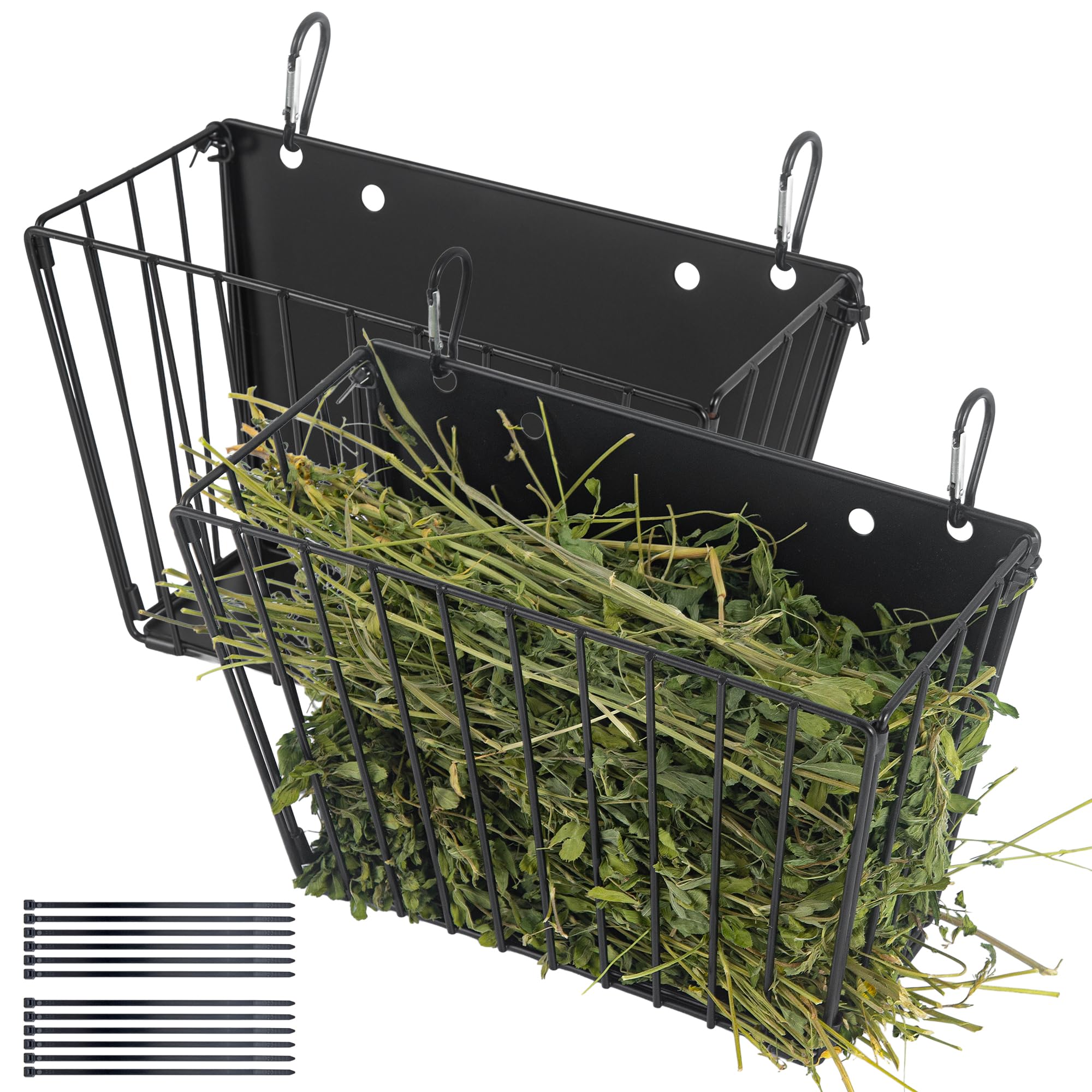 2PCS Rabbit Hay Feeder, with Heavy-Duty Metal Frame， Hay Holder for Rabbits - fo