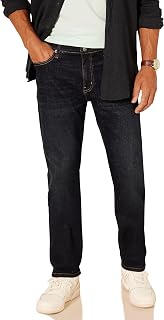 Amazon Essentials Men's Straight-Fit Stretch Jean, Light-Stretch Denim