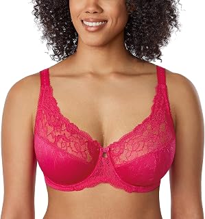 DELIMIRA Women's Plus Size Lace Bra