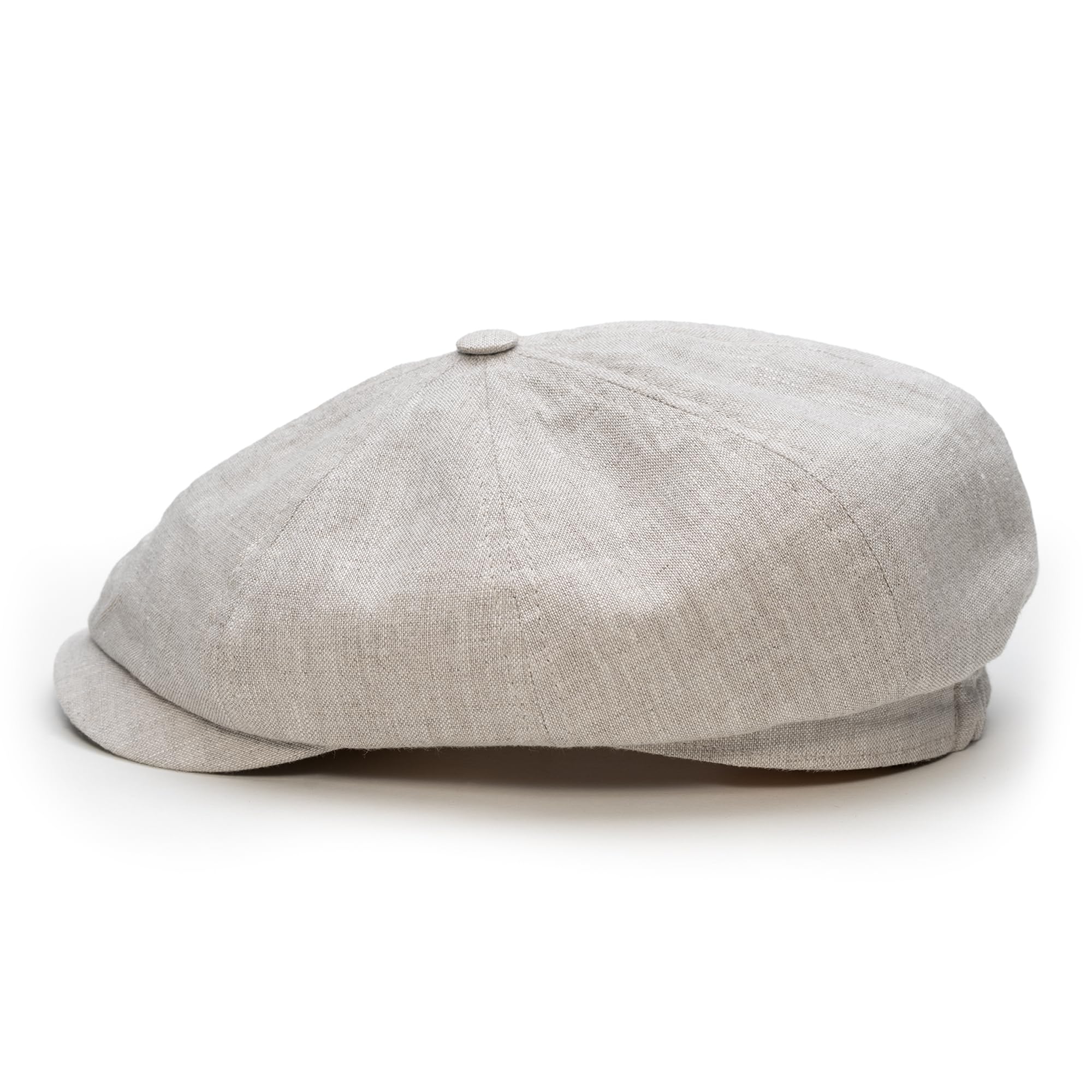 Sterkowski Model Rowdy | 100% Linen Newsboy Cap for Men and Women | Airy 8 Panel