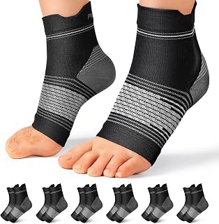 6 Pairs Plantar Fasciitis Sock for Men & Women, Foot Support for Ankle Pain | Ankle Compression Socks with Arch Support for Achilles Tendonitis, Heel Pain, Plantar Fasciitis Relief & Arthritis Relief
