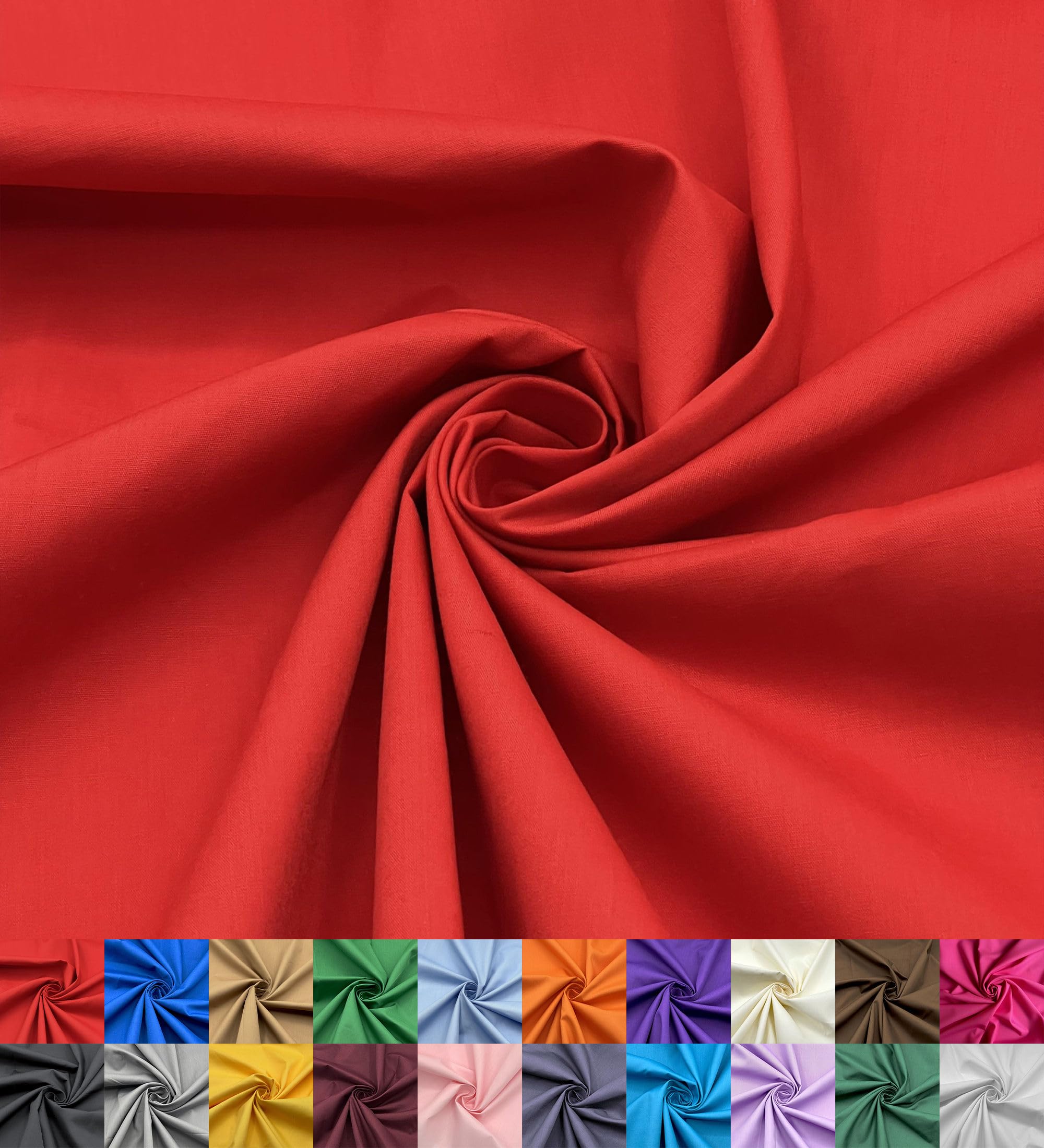 EOVEA - Cotton Polyester Fabric by The Yard – 60" Wide Broadcloth Fabric, Soft, 