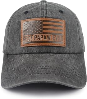 Best Dad Ever American Flag Hat,Adjustable Cotton Embroidered Fathers Day Birthday Gifts for Papa Baseball Cap