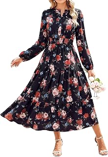 GRACE KARIN Womens Fall Long Sleeve Maxi Dress