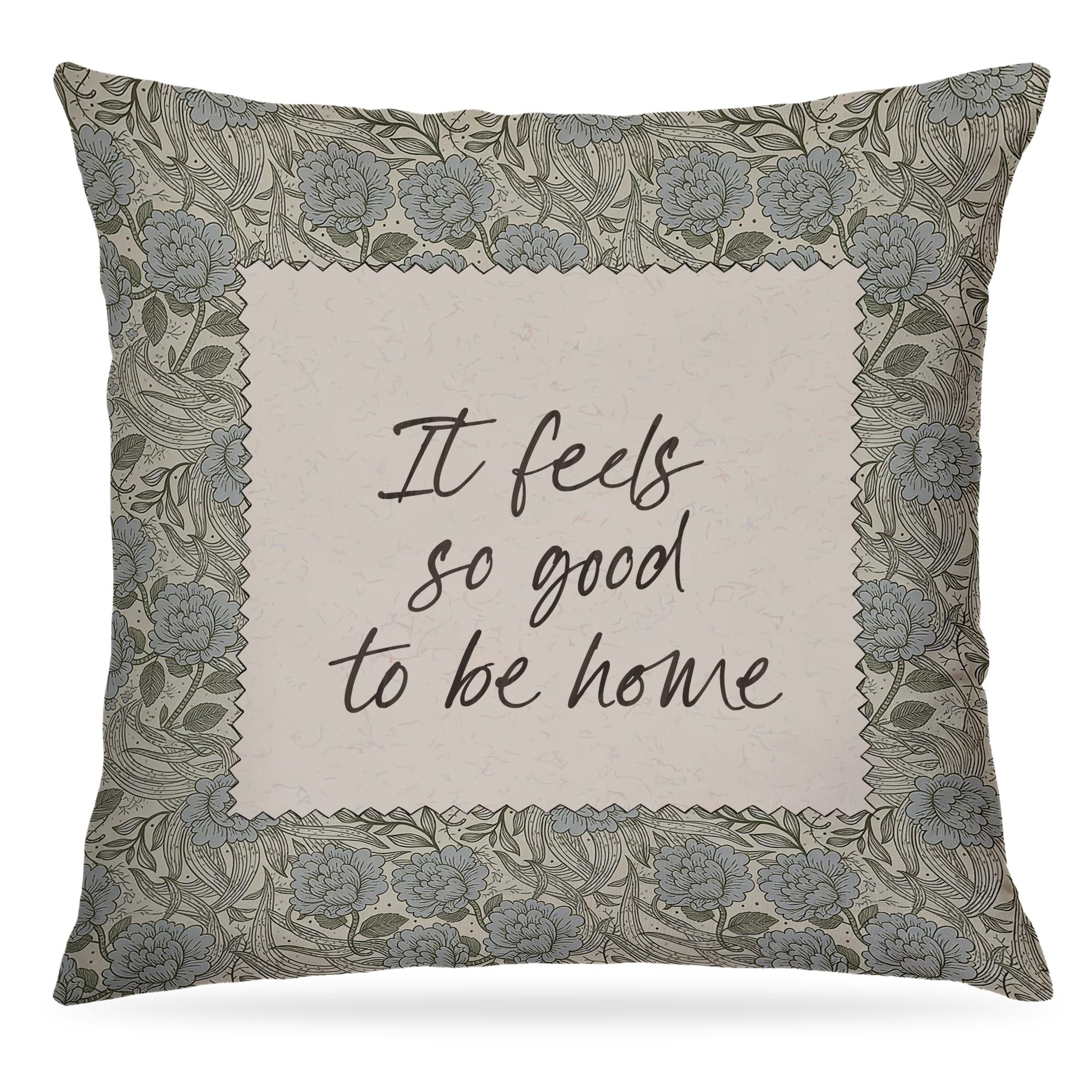 Vintage William Morris Inspired Floral Pillow Cover 18x18, It Feels So Good to B