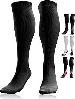 Compression stockings for men and women (20 mmHg - 30 mmHg), compression socks, varicose veins socks, thrombosis stockings for swollen legs, oedema, running, sports, flight, travel