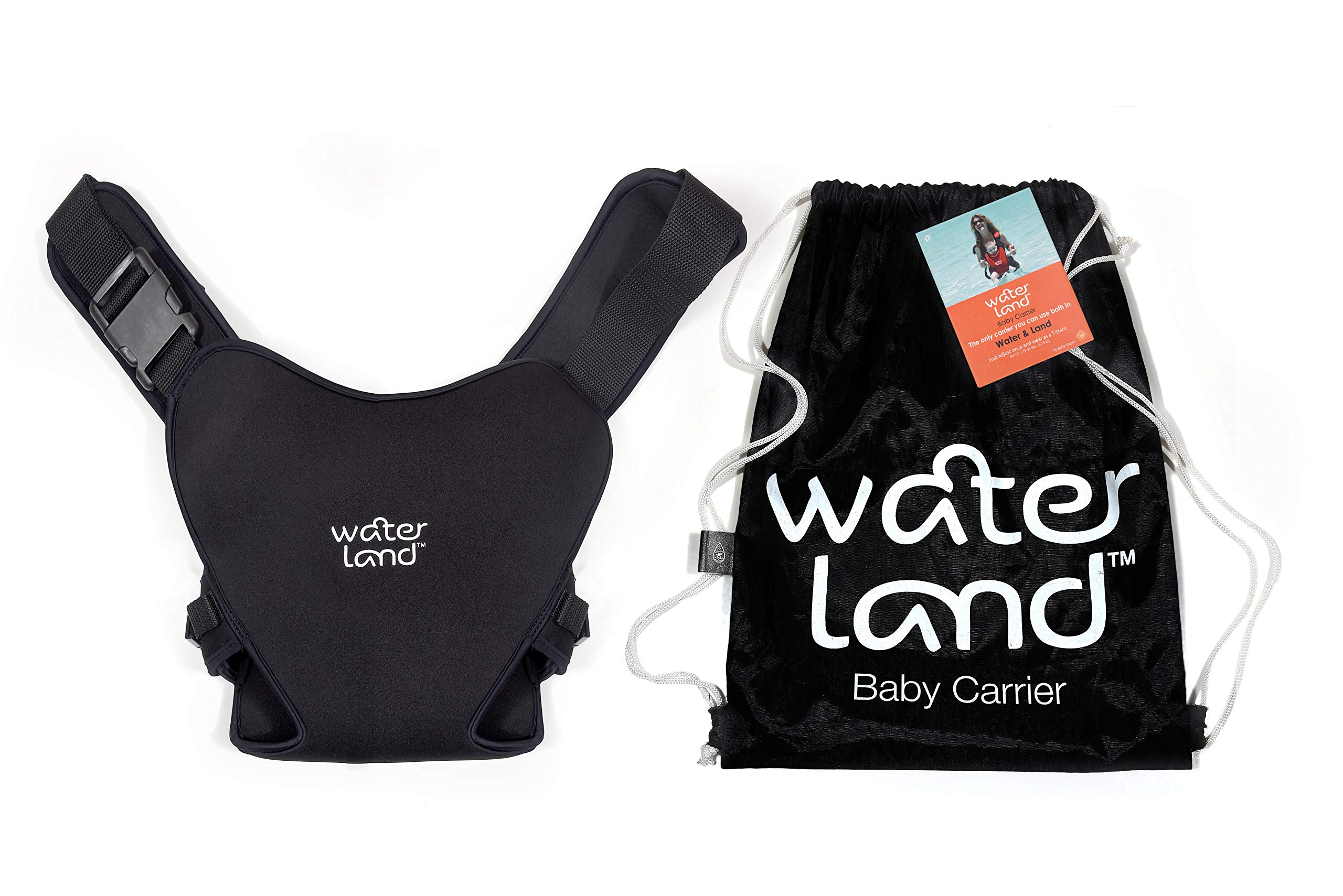 WaterLand Baby Carrier Innovative Carrier Seat for Water and Land Black - Waterp