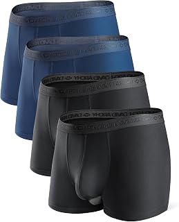 DAVID ARCHY Men's Boxer Shorts Modal with Fly Separate Pouch Microfibre Multipack Underwear Function Double Pockets Underwear, Not specified
