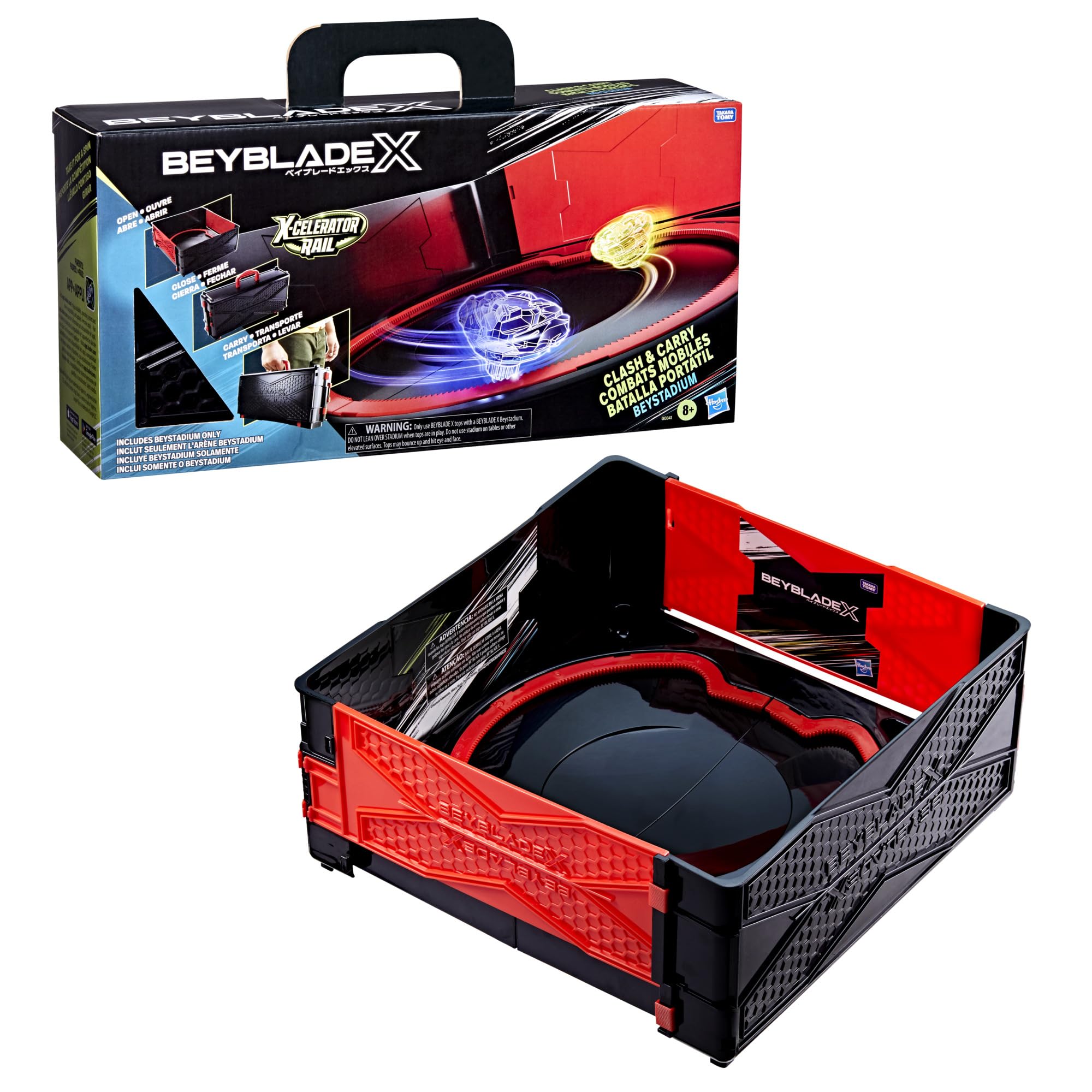 Beyblade X Clash & Carry Beystadium Battle Arena for Beyblade Spinning-Top Toys,