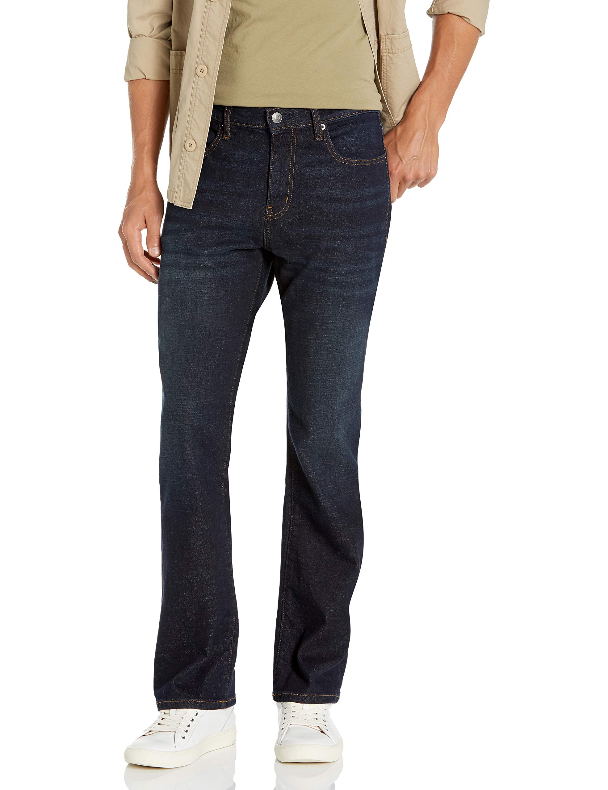 Amazon Essentials Men's Straight Fit Flared Jeans - Color Interrupted