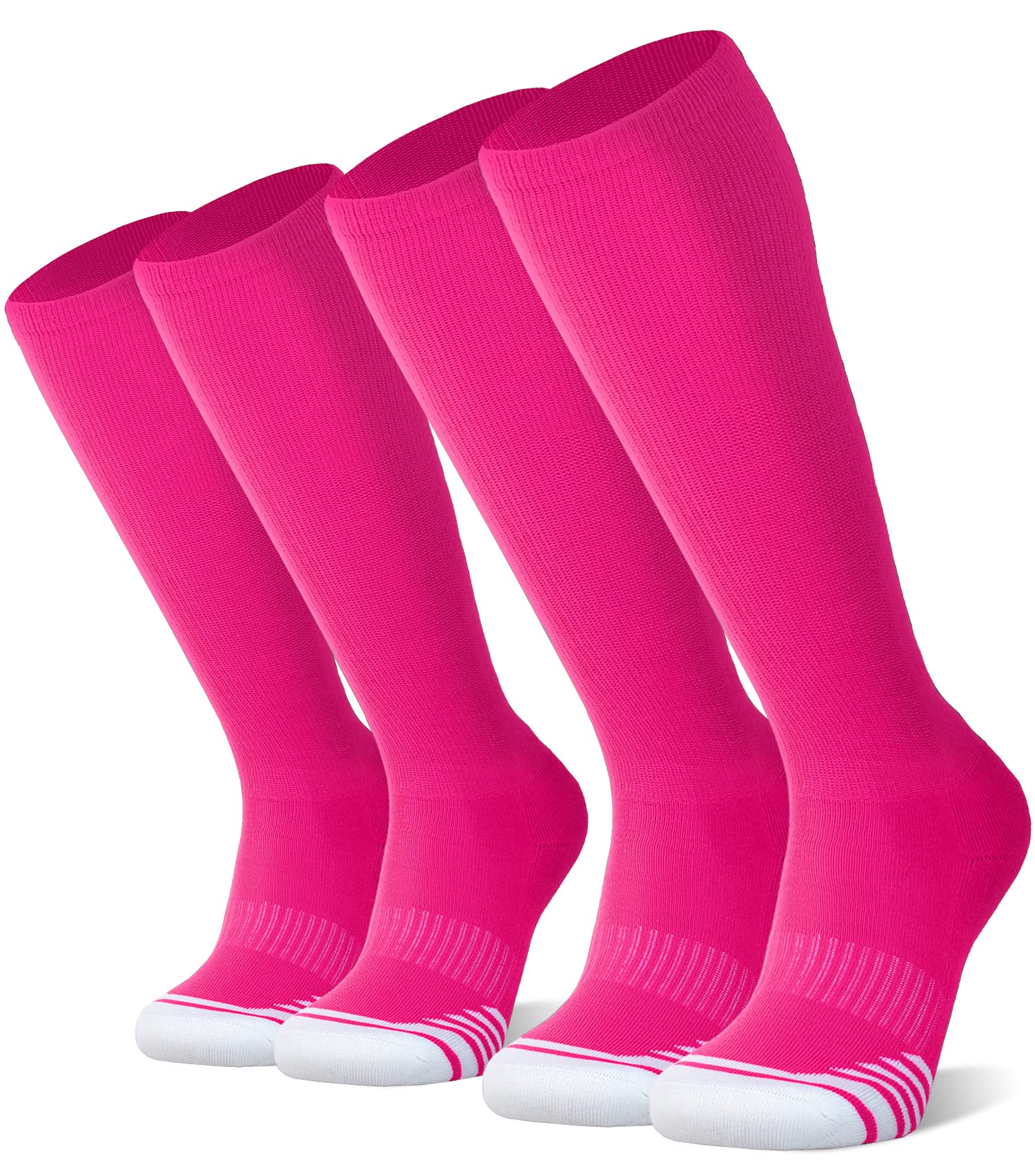 FITRELL 2/3 Pack Baseball Soccer Softball Socks for Kids Youth Men & Women Over-