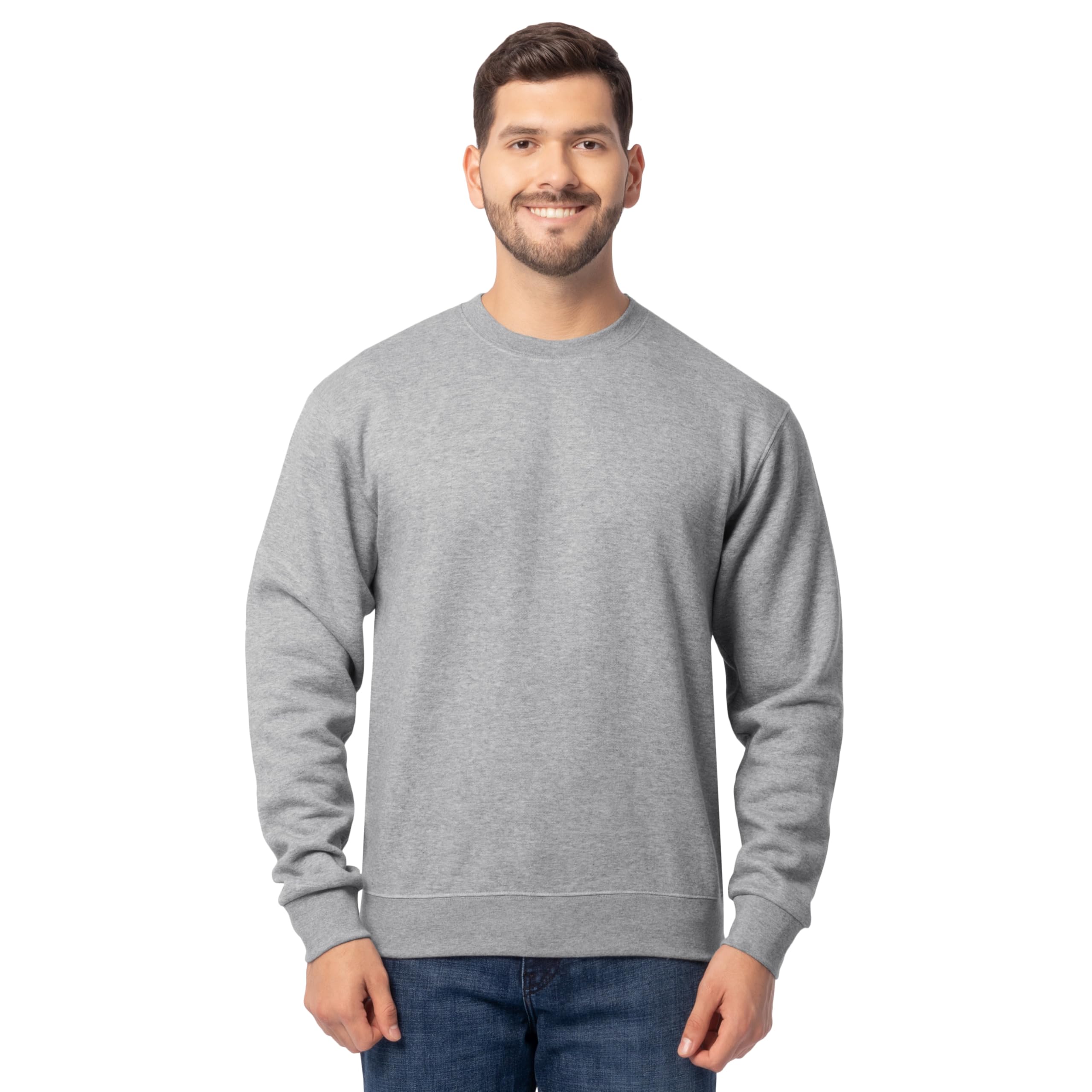 Fruit of the Loom Men's Eversoft Fleece Crewneck Sweatshirts, Moisture Wicking &