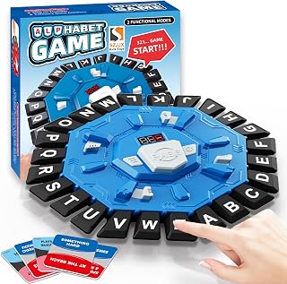 Word Game,Family Board Games with 2 Modes,220 Topics,Fast-Paced Letter Game | Pressing Games for Kids Adults Families Friends,2–8 Players Home,Party,Travel,with 220 Topic Categories,24 Letters,35 Cards