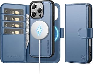 for iPhone 16 Pro Max Case Wallet with Card Holder,Light Blue