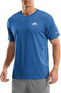 Men's UPF 50+ Sun Protection Swim Shirts Rash Guard Dry Fit Workout Tshirts