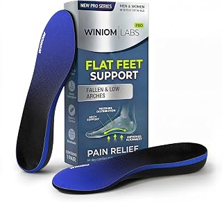 Plantar Fasciitis Insoles with Arch Support - All in One Pain Relief Orthotics Inserts - Relieve Flat Feet & High Arch, Foot Pain - (Midnight Blue, Men 7-7.5 / Women 9-9.5)