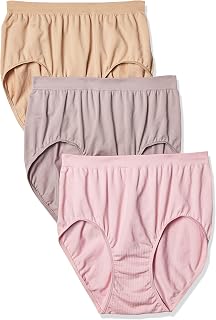 Bali Comfort Revolution Women's Seamless Brief Briefs (Pack of 3)