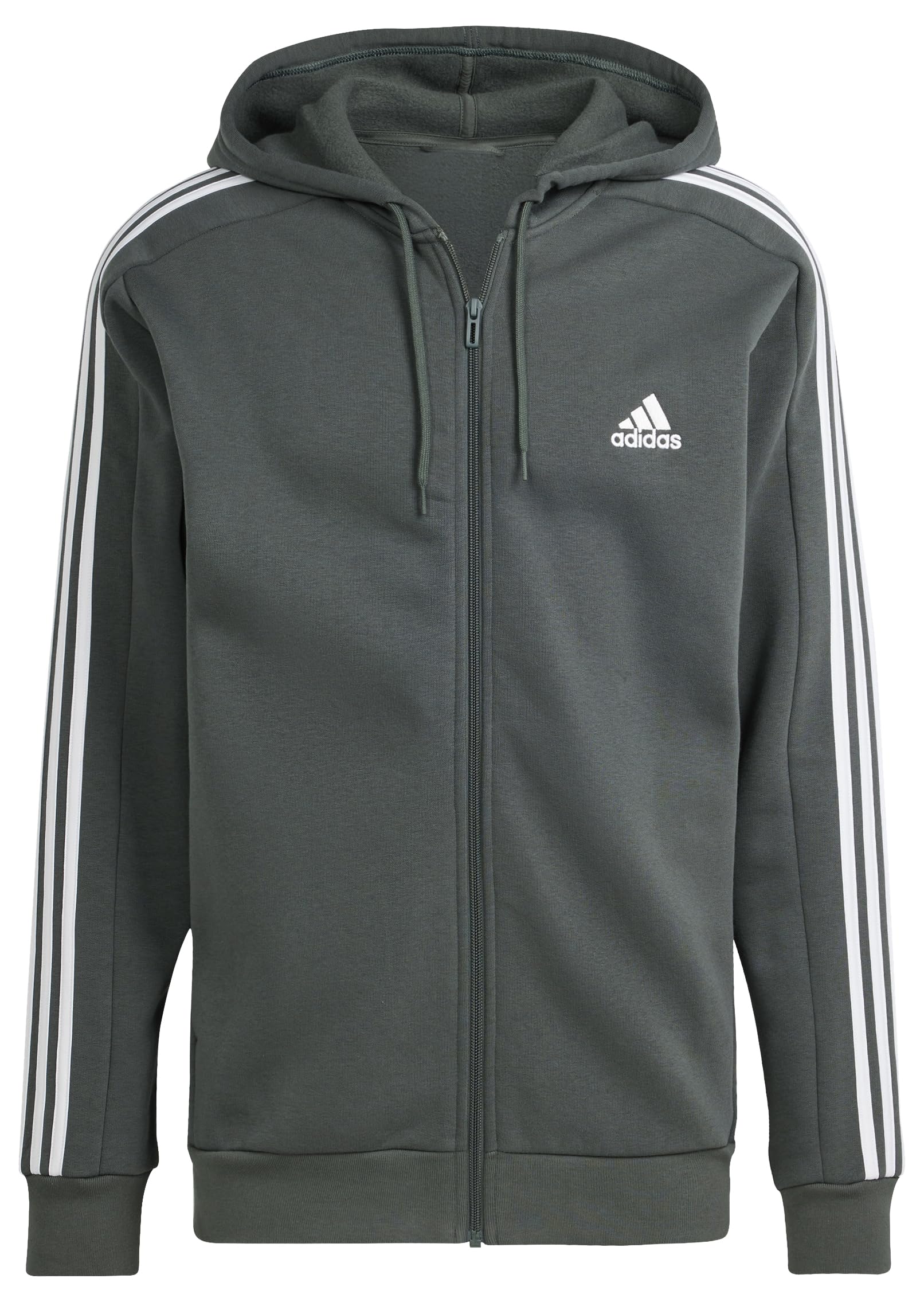 Adidas Essentials Fleece 3-Stripes Full-Zip Hoodie Sudadera Hombre (Pack de 1)