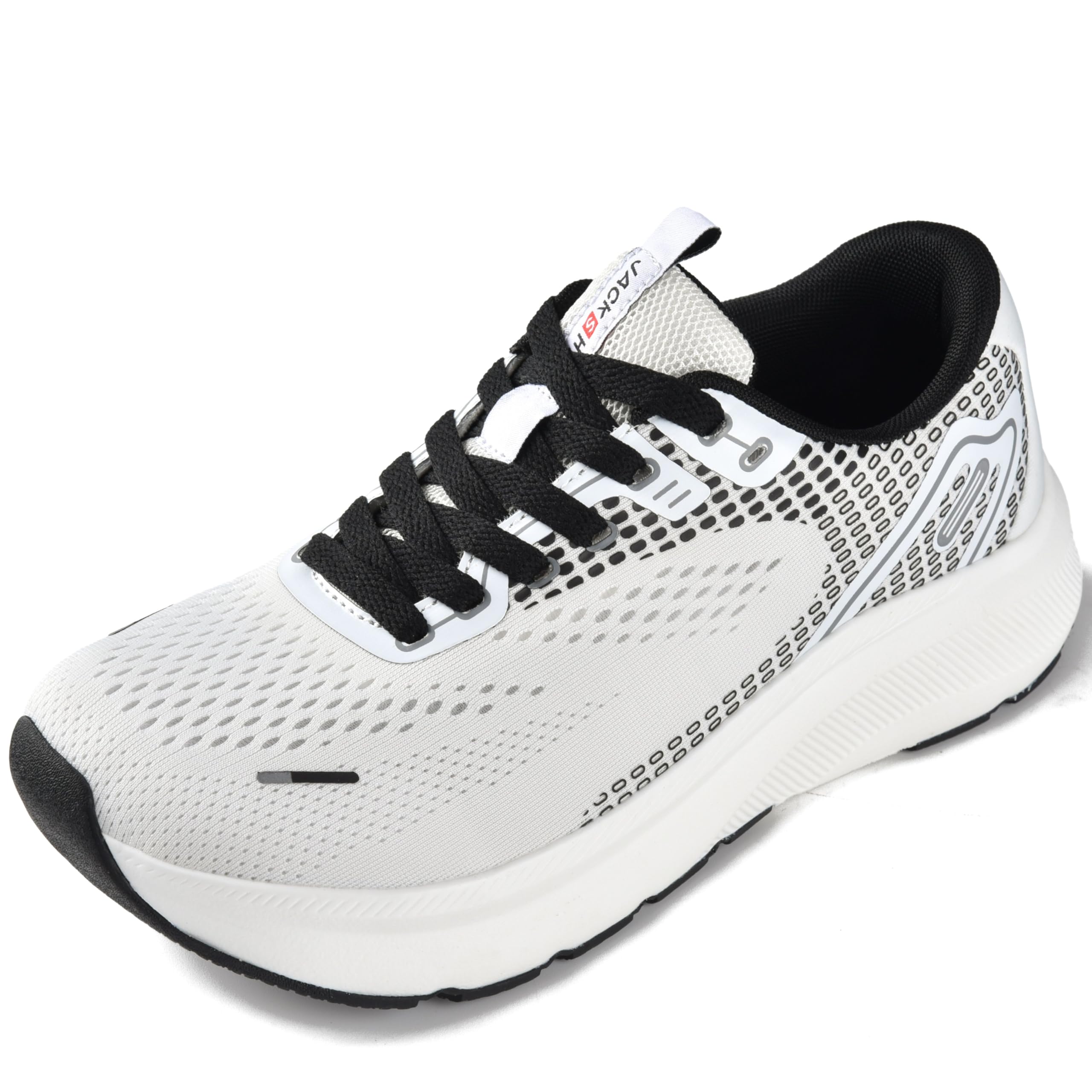 JACKSHIBO Mens Arch Support Shoes Wide Width Trainers Running Walking Athletic T