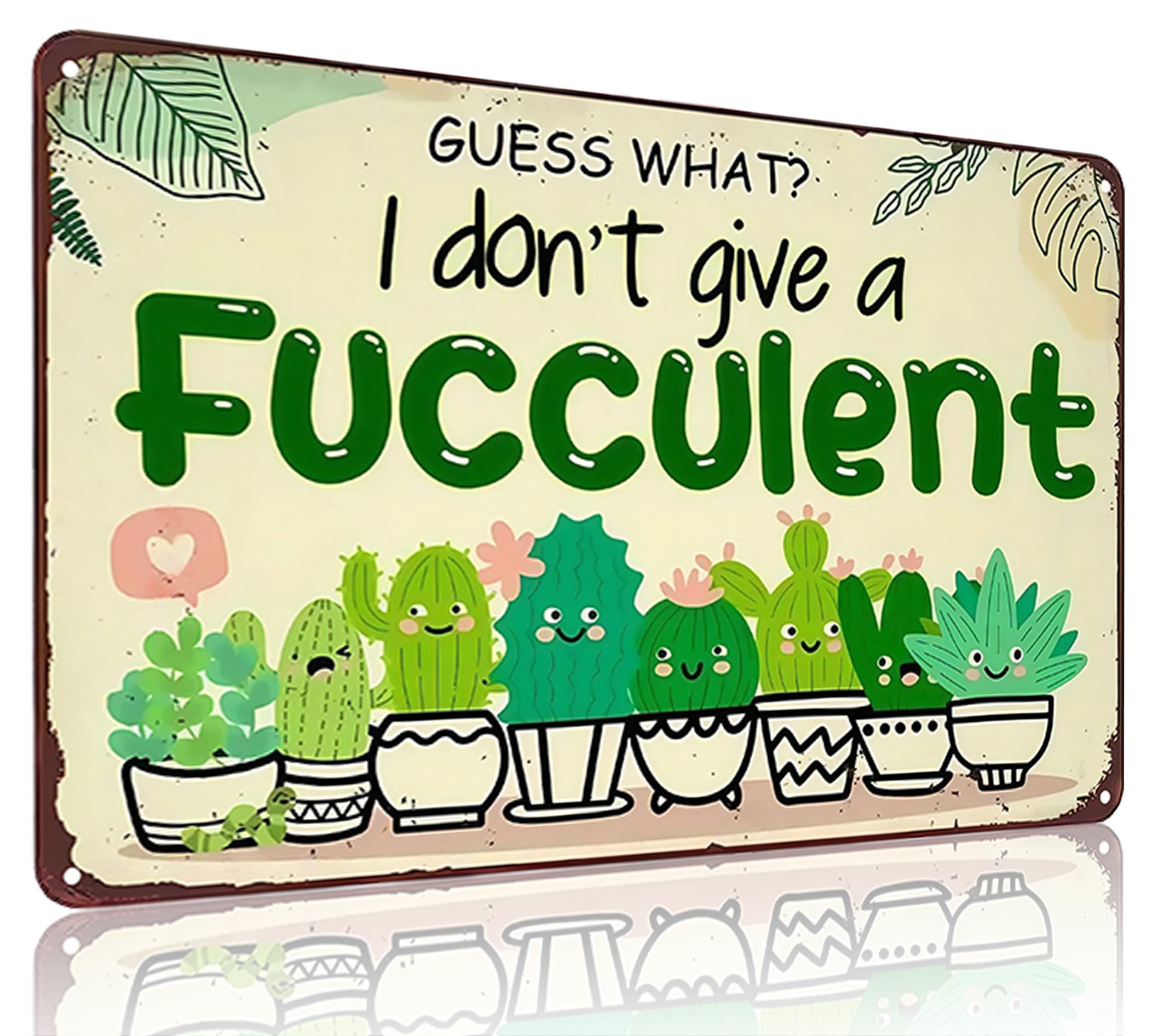 Bestylez Vintage Garden Gifts I Don't Give A Succulent Gardening Signs For Home 