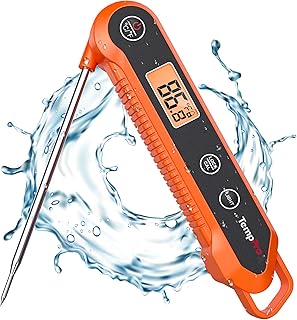 TempPro TempSwift 1 Sec Meat Thermometer Digital Instant Read Thermometer | Waterproof Kitchen Cooking Food Thermometer with Calibration and Backlight for BBQ, Grilling, Baking, Candy Making
