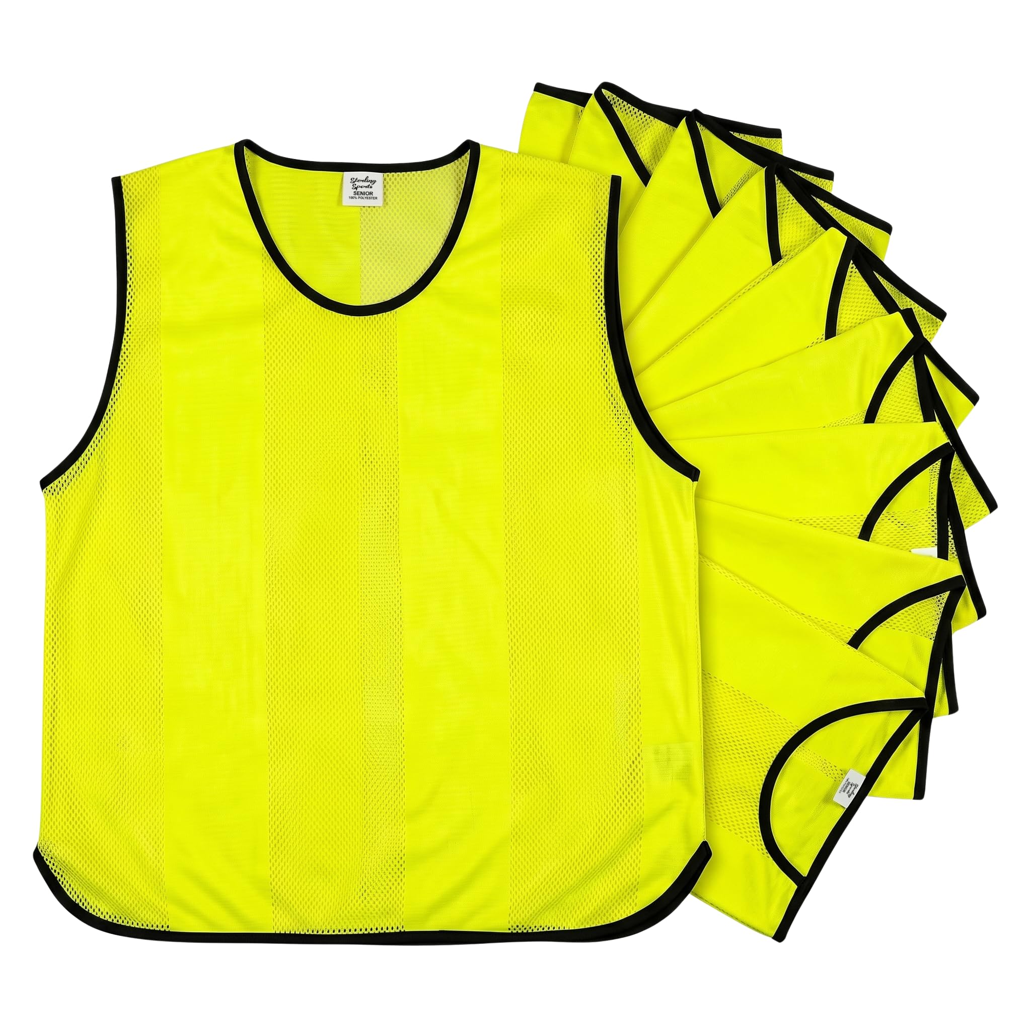 Sterling Sports 10 X Training Bibs Mesh For Football, Basketball & Cricket | Qui