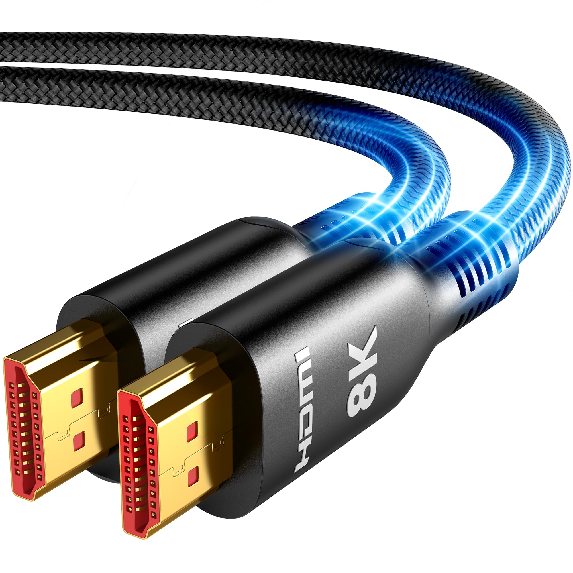 Highwings Long HDMI Cable 20 FT, 10K 8K Ultra HD High Speed 2.1 HDMI 48Gbps | Br