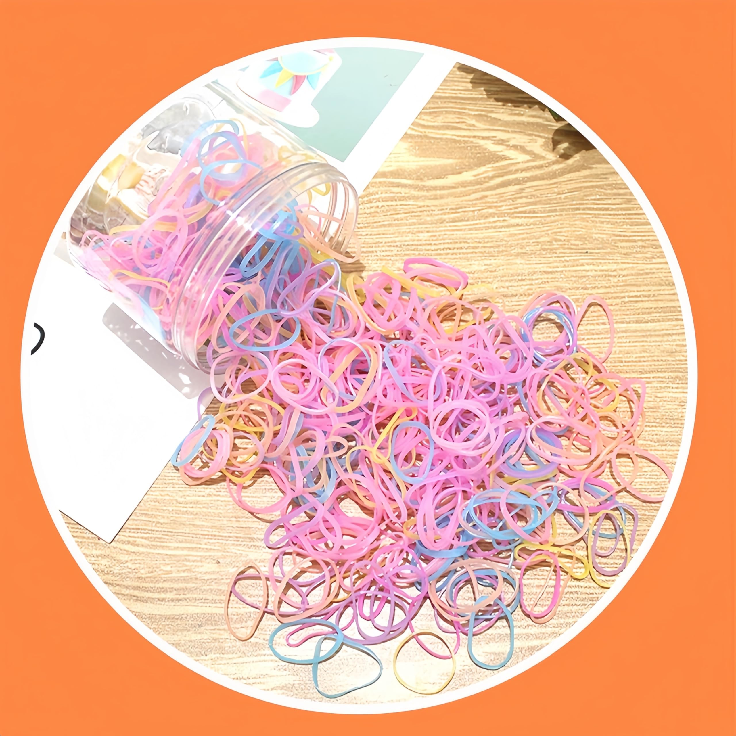 Pack of 300 Disposable Hair Bands for Women Rubber Ponytail Holder Accessories