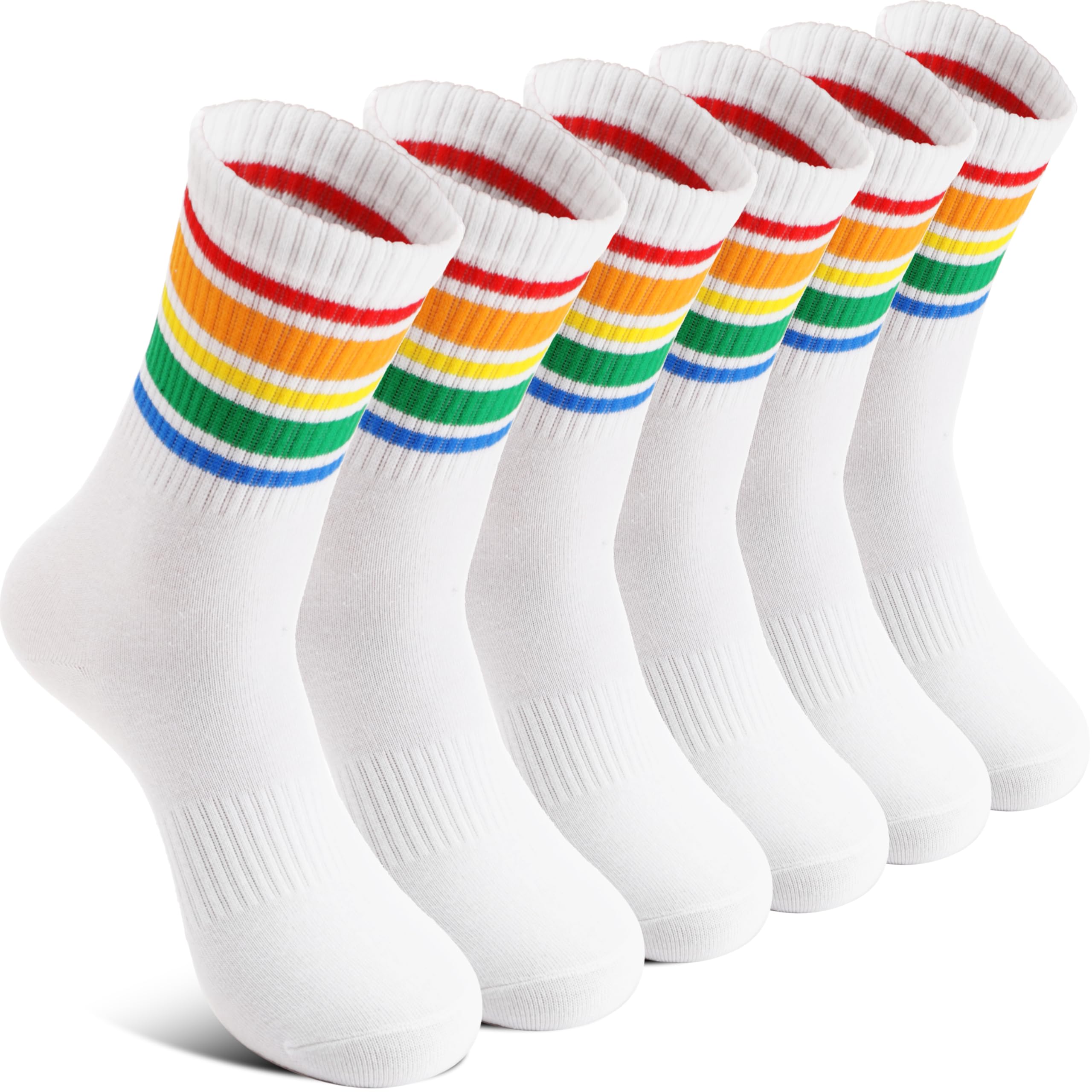 Boys Sports Socks Breathable Running Socks Kids Cotton Compression Socks 6 Pairs