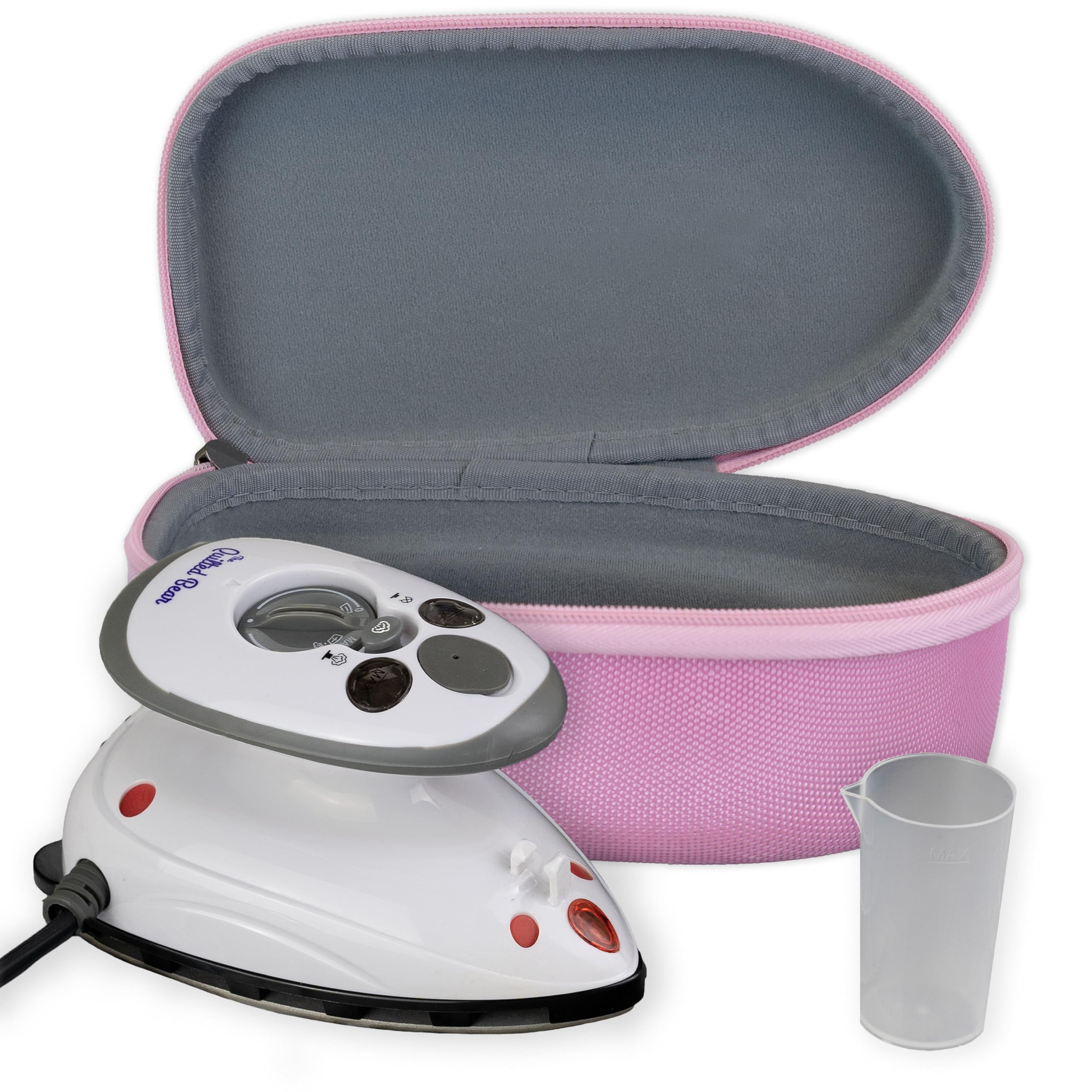 The Quilted Bear Mini Steam Iron - Lightweight Mini Travel Iron for Effortless Q
