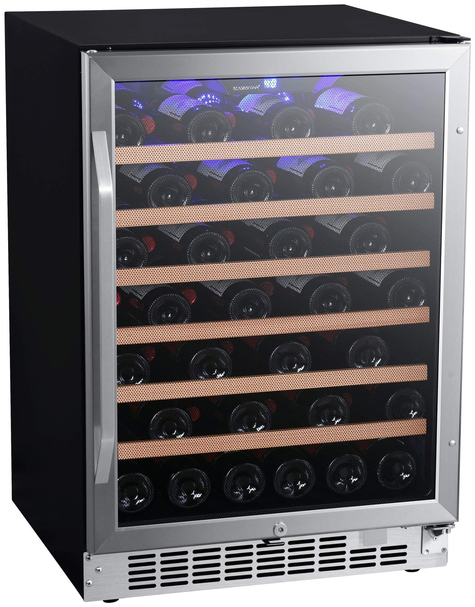 EdgeStar 24 Inch 53 Bottle Built-In Single Zone Wine Cooler | Built-In or Freest
