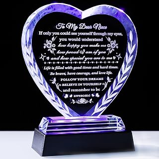 YWHL Niece Gifts from Auntie Uncle, Birthday​ Gifts for Niece Adult, to My Niece Crystal Keepsakes Gift Ideas on Graduation Mothers Day Christmas from Aunt