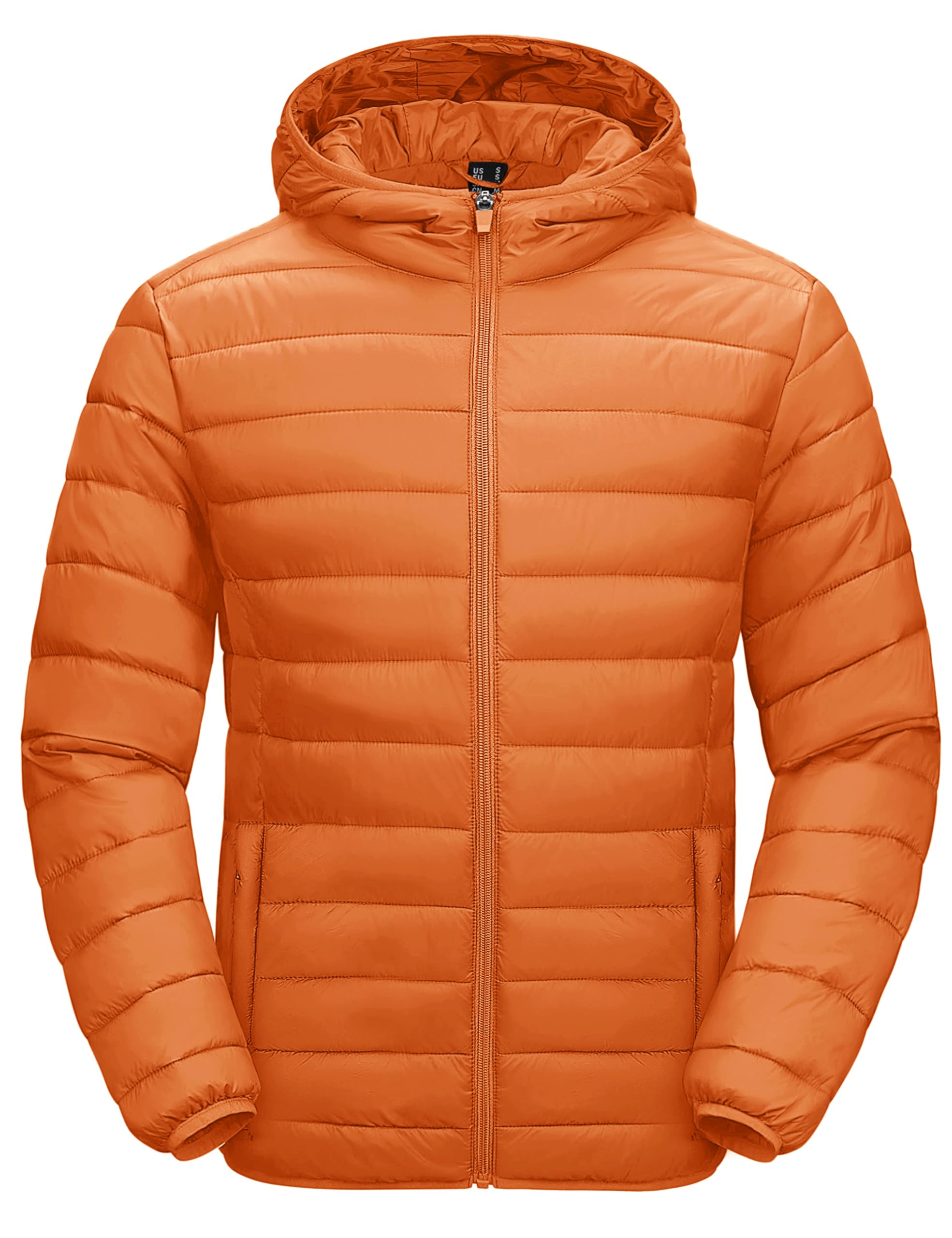 MAGCOMSEN Men's Lightweight Puffer Jacket Hooded Warm Winter Coat Quilted Lined 