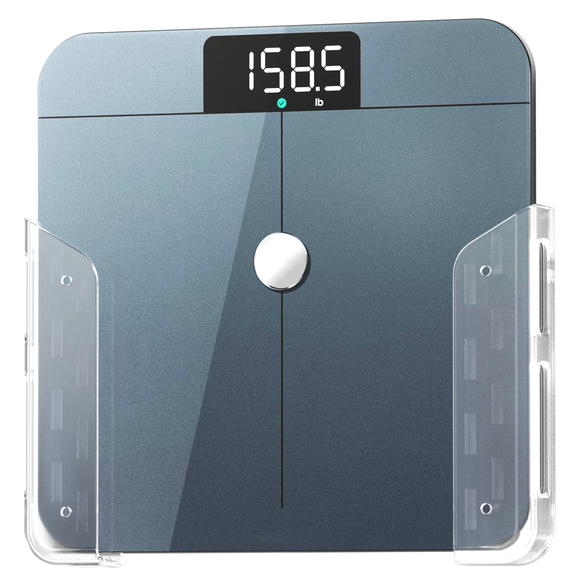 Wall Mounted Bathroom Scale Holder,Adjustable with Adhesive & Screw Mount | Fits