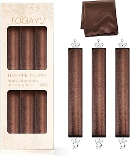 Togayu Heatless Curls Overnight Hair Care Set - Jumbo Velvet Hair Curlers | No Heat Hair Rollers for Women, Comfortable Sleep-In Hair Rollers with Satin Scarf, No Heat Damage Curling Rods for All Hair