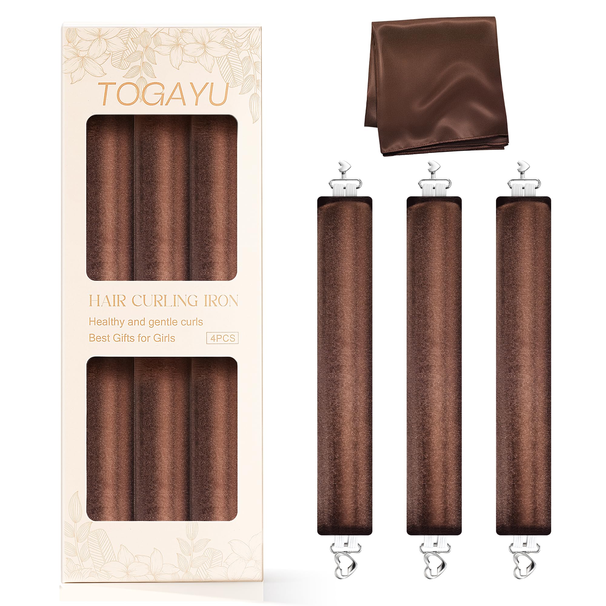 Togayu Heatless Curls Overnight Hair Care Set - Jumbo Velvet Hair Curlers | No H