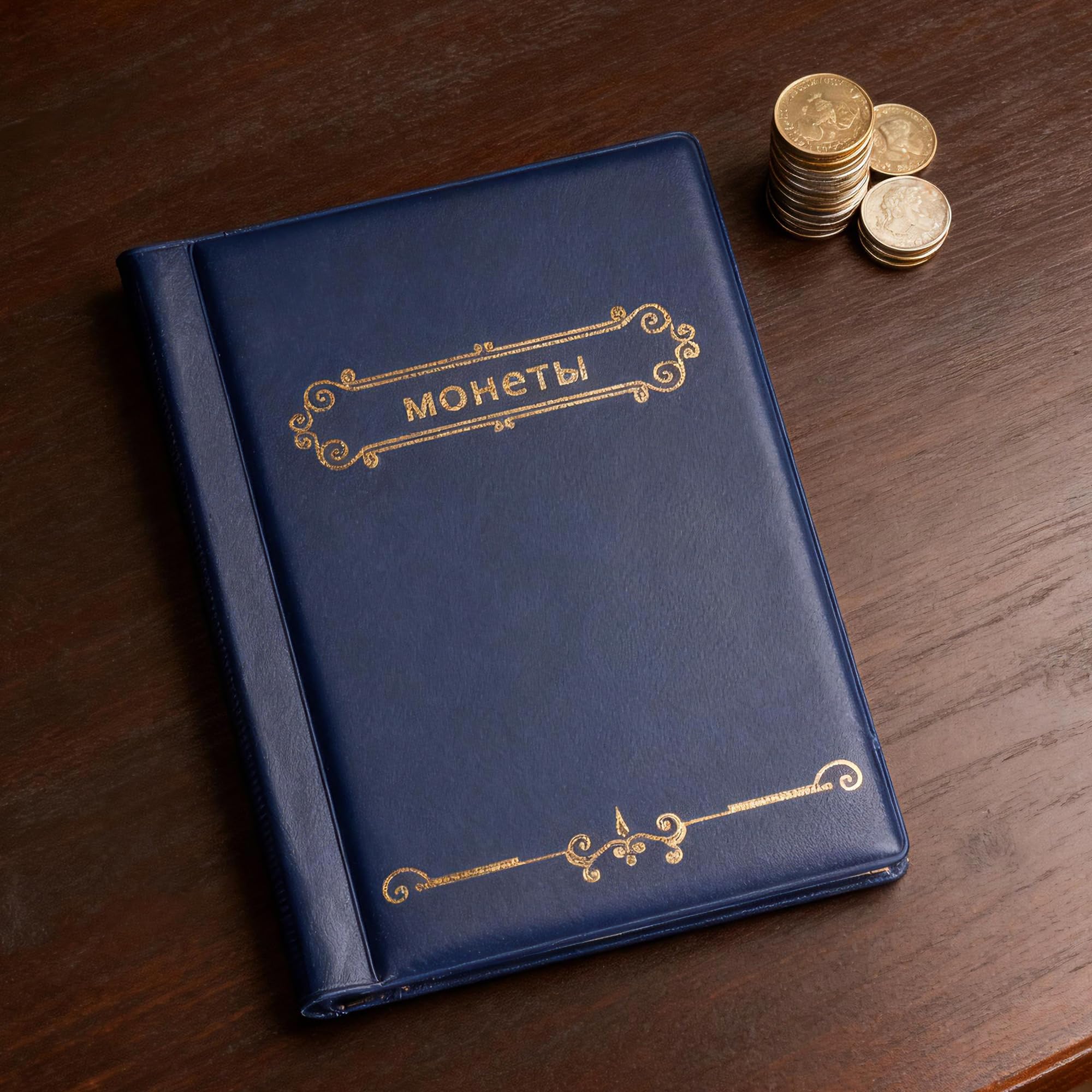 120 Coin Pocket Coin Album Blue